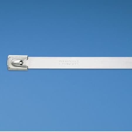 Panduit Cable Tie, 10-1/2 in L, 2.70 in Max Bundle Dia., Silver, 316 Stainless Steel, 450 lb Strength MLT2.7H-LP316